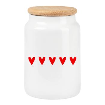 GELIEBTE. VIELEN DANK. DANKE HERRIN. GELIEBTE - Keksdose mit Holzdeckel - Weiß - Vorne