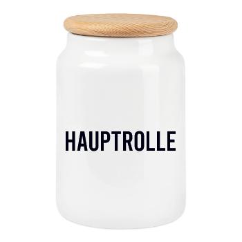 HAUPTROLLE Main Role - Keksdose mit Holzdeckel - Weiß - Vorne