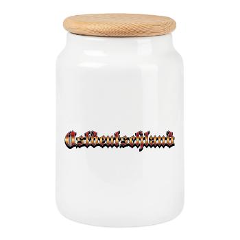 Allemagne de l’Est Ossis Allemagne de l’Est - Boîte à biscuits avec couvercle en bois - blanc - Devant