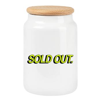 Sold Out - Keksdose mit Holzdeckel - Weiß - Vorne