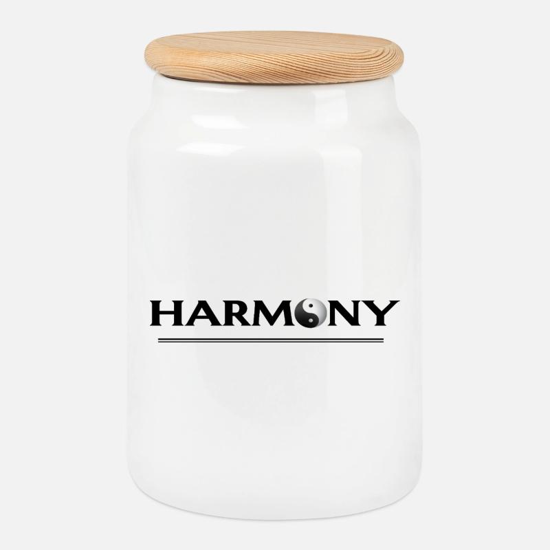 Harmony - Keksdose mit Holzdeckel - Weiß