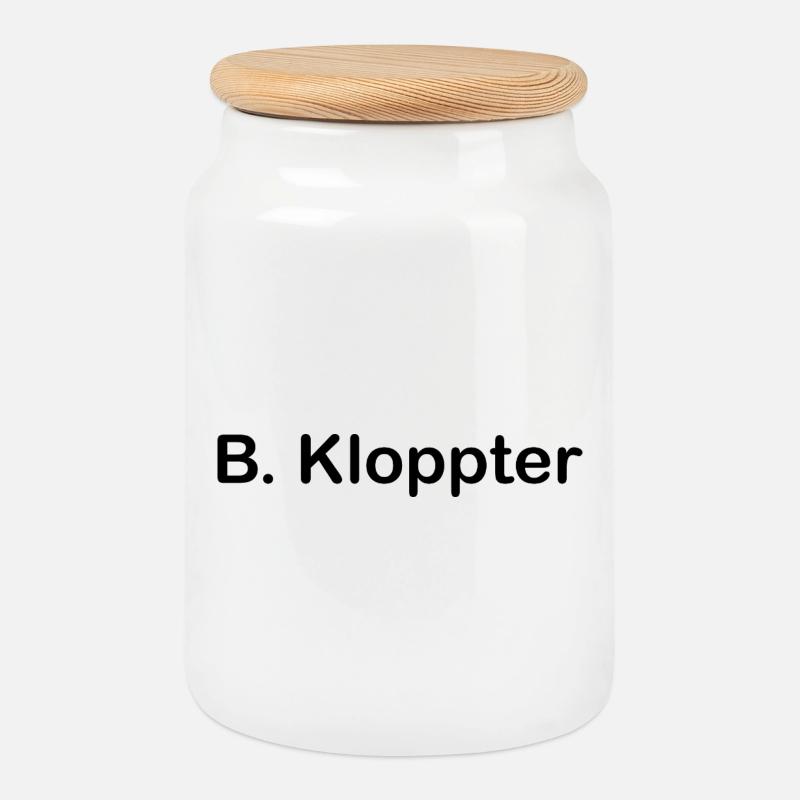 B. Kloppter - Keksdose mit Holzdeckel - Weiß