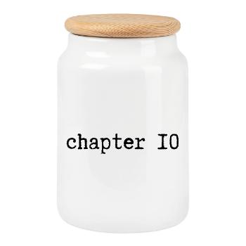 chapter 10 Birthday - Cookie Jar with Wooden Lid - white - Front