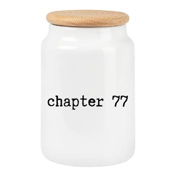 chapter 77 Birthday - Cookie Jar with Wooden Lid - white - Front