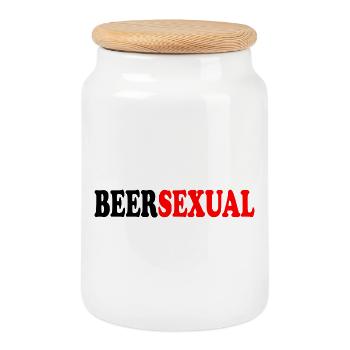 beersexual - Keksdose mit Holzdeckel - Weiß - Vorne