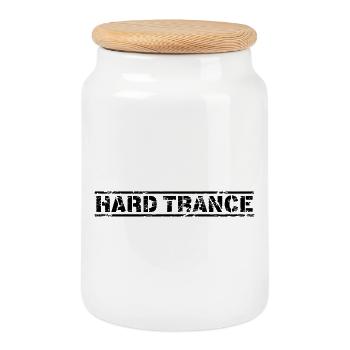 Hard Trance - Keksdose mit Holzdeckel - Weiß - Vorne