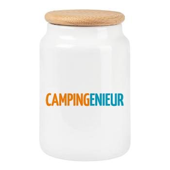Camping Cool Funny Sayings humour ingénieur Fan - Boîte à biscuits avec couvercle en bois - blanc - Devant
