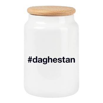 DAGHESTAN Hashtag - Keksdose mit Holzdeckel - Weiß - Vorne
