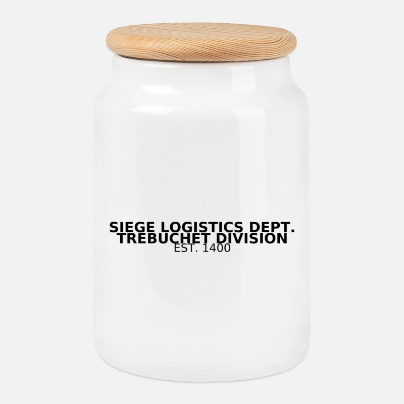 Siege Logistics Dept. – Trebuchet Division  - Keksdose mit Holzdeckel - Weiß