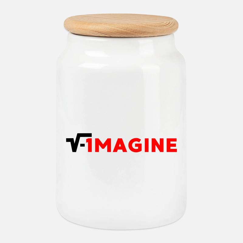 Imagine - Keksdose mit Holzdeckel - Weiß