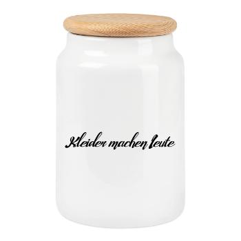 Clothes make the man - Cookie Jar with Wooden Lid - white - Front