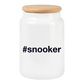 Billard Snooker - Boîte à biscuits avec couvercle en bois - blanc - Devant