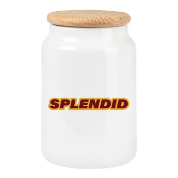 SPLENDID - Keksdose mit Holzdeckel - Weiß - Vorne