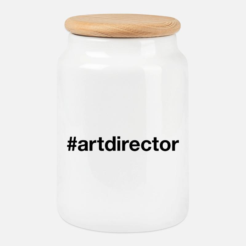ART DIRECTOR Hashtag - Keksdose mit Holzdeckel - Weiß