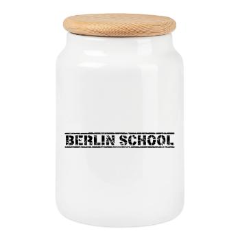 Berlin School - Keksdose mit Holzdeckel - Weiß - Vorne