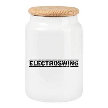 Balançoire électro - Boîte à biscuits avec couvercle en bois - blanc - Devant