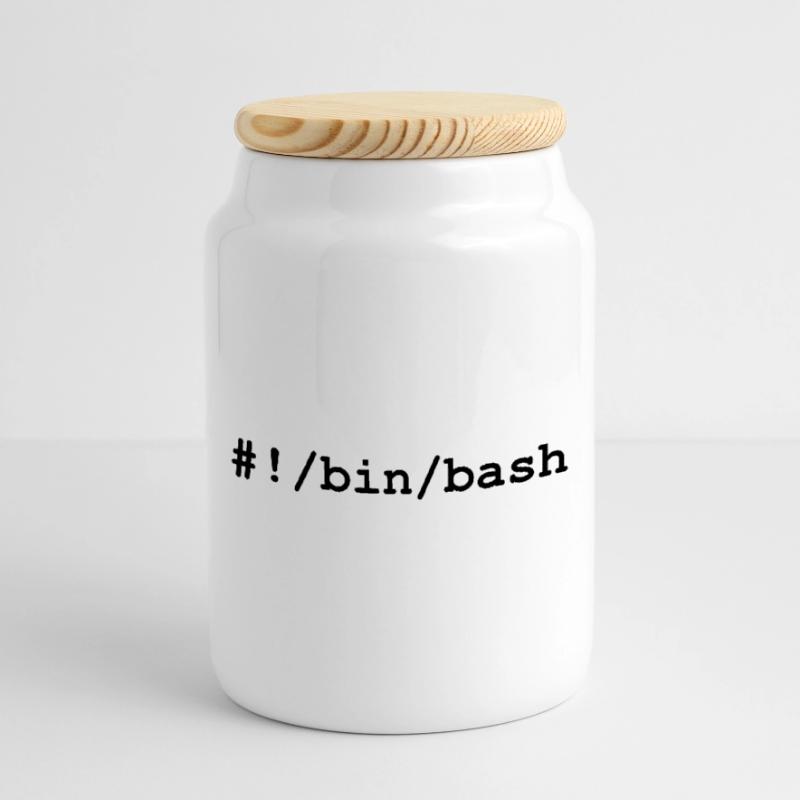 Shell bash / bourne-again sous Linux et Unix Boîte à biscuits avec couvercle en bois