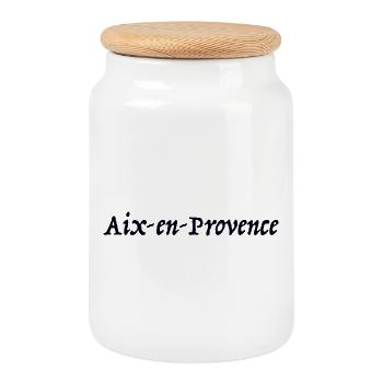 Aix-en-Provence France Frankreich - Keksdose mit Holzdeckel - Weiß - Vorne