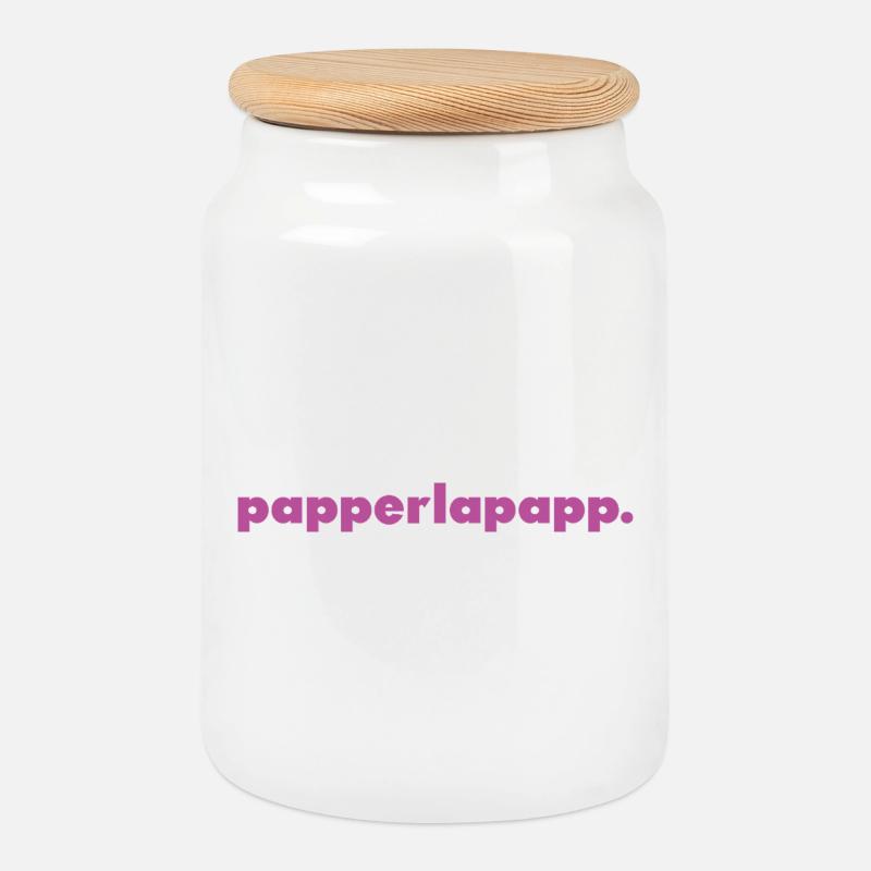 papperlapapp. - Keksdose mit Holzdeckel - Weiß