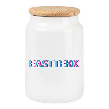 Hardtekk Tekk - Cookie Jar with Wooden Lid - white - Front