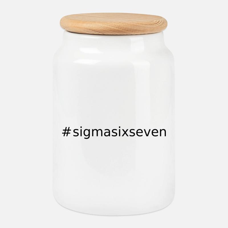 #sigmasixseven - Keksdose mit Holzdeckel - Weiß