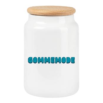 Gommemode - Cookie Jar with Wooden Lid - white - Front