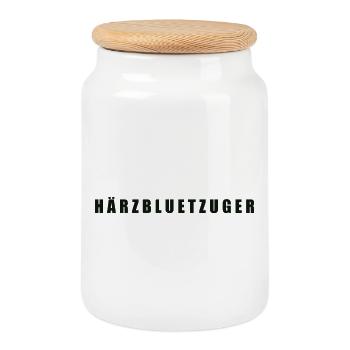 Härzbluetzuger Kanton Zug - Keksdose mit Holzdeckel - Weiß - Vorne