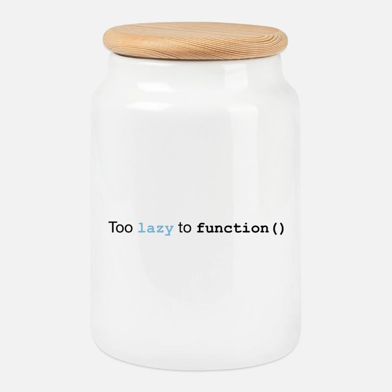 Too lazy to function - Keksdose mit Holzdeckel - Weiß