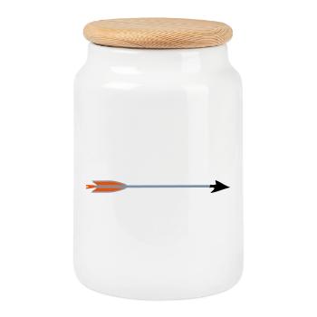médiévale flèche à l'arc Broadhead par Patjila - Boîte à biscuits avec couvercle en bois - blanc - Devant