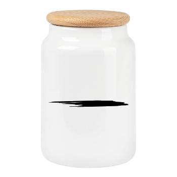 Klecks Strich Streifen Marker  (VECTORGRAPHIC) - Keksdose mit Holzdeckel - Weiß - Vorne