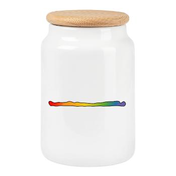 T-shirt arc-en-ciel queer lgbtqi lgbt - Boîte à biscuits avec couvercle en bois - blanc - Devant