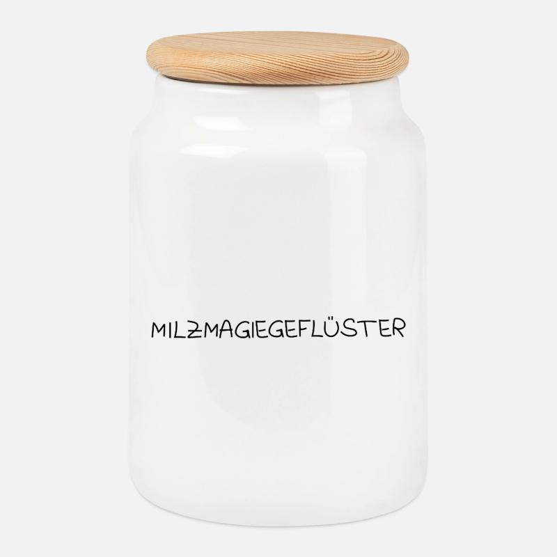 Milzmagieflüsterer - Keksdose mit Holzdeckel - Weiß