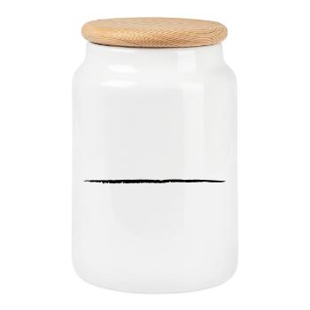 Brush Stroke Underline Pinselstrich Grunge Art - Cookie Jar with Wooden Lid - white - Front