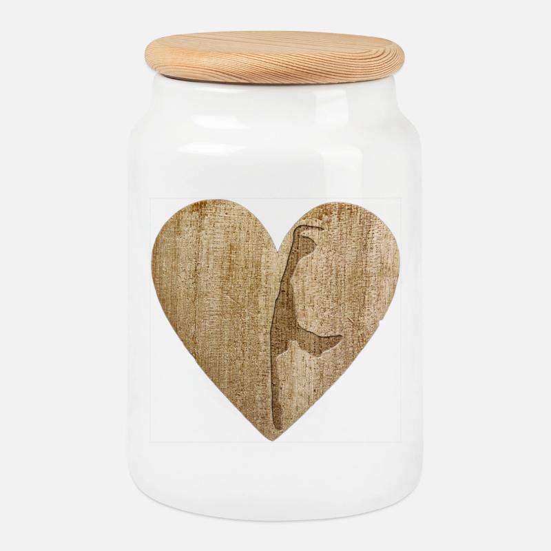Love - Sylt - Keksdose mit Holzdeckel - Weiß
