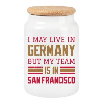 San Francisco - Keksdose mit Holzdeckel - Weiß - Vorne