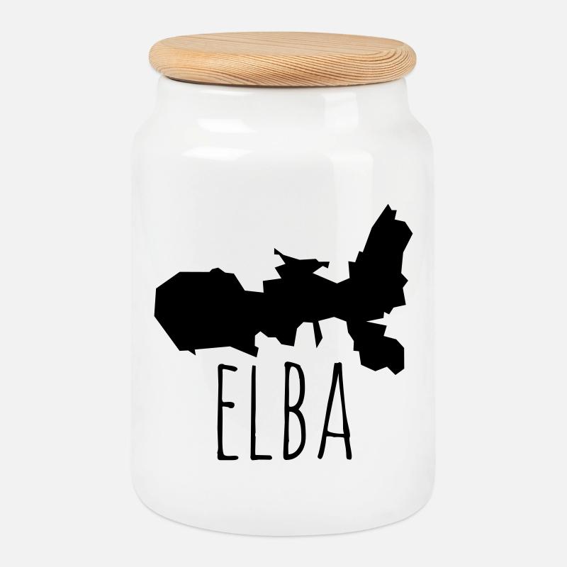 Elba - Keksdose mit Holzdeckel - Weiß