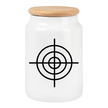 2541614 15462881 target - Cookie Jar with Wooden Lid - white - Front