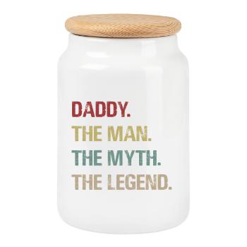 Daddy. The man. The Myth. The Legend - Cookie Jar with Wooden Lid - white - Front