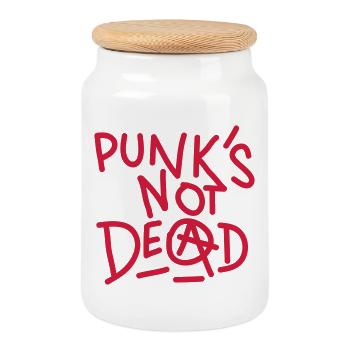 Punk - Keksdose mit Holzdeckel - Weiß - Vorne