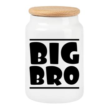 BIG BRO - Keksdose mit Holzdeckel - Weiß - Vorne