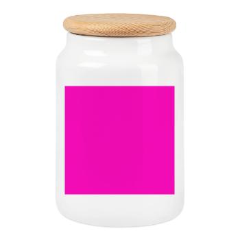 Pink Background Texture Customize Template - Cookie Jar with Wooden Lid - white - Front