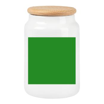 personnaliser le modèle de texture d’arrière-plan vert - Boîte à biscuits avec couvercle en bois - blanc - Devant
