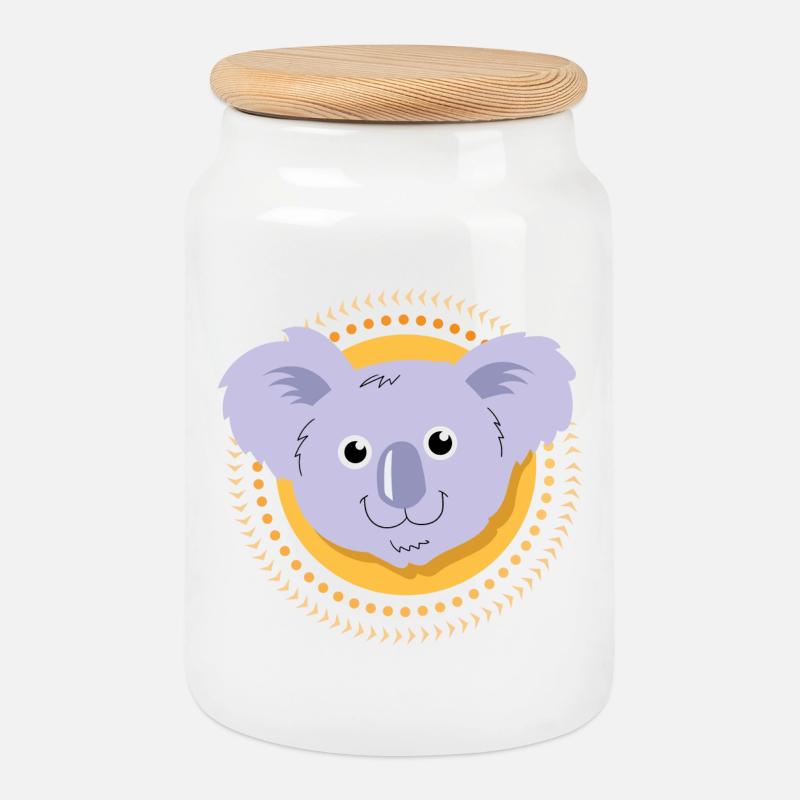 Kleiner Koala - Keksdose mit Holzdeckel - Weiß