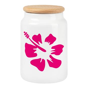 Mother's Day Gift Mother's Day Gift Idea - Cookie Jar with Wooden Lid - white - Front