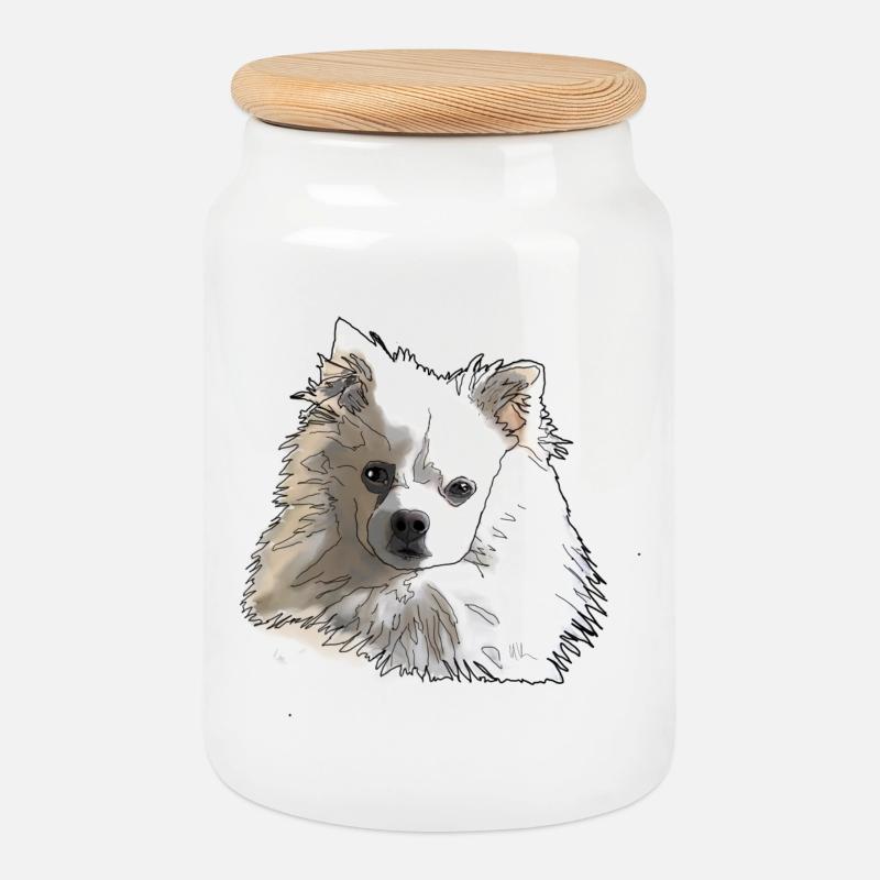 Spitz - Keksdose mit Holzdeckel - Weiß