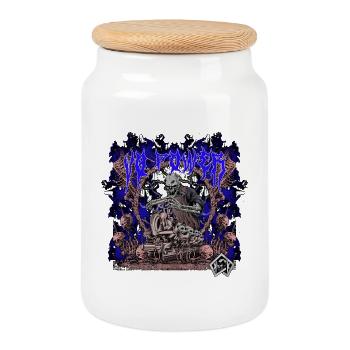 Mécanicien, Voiture, V8, Muscle Car, Garage - Boîte à biscuits avec couvercle en bois - blanc - Devant