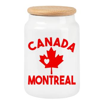 Kanada Montreal - Keksdose mit Holzdeckel - Weiß - Vorne