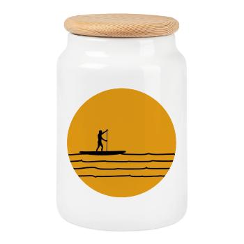 SUP - Keksdose mit Holzdeckel - Weiß - Vorne