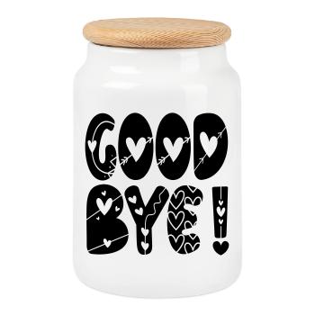 ADIEU ADIEU - Boîte à biscuits avec couvercle en bois - blanc - Devant