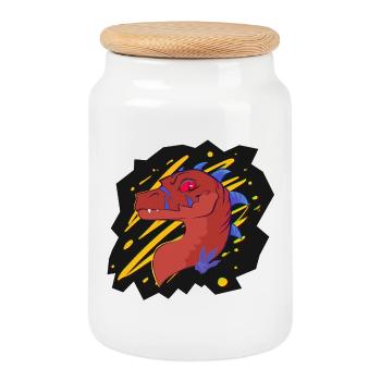 Firia, die Chimäre (von Derpy Fox) - Keksdose mit Holzdeckel - Weiß - Vorne